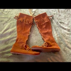Brown Minnetonka Moccasin Boots